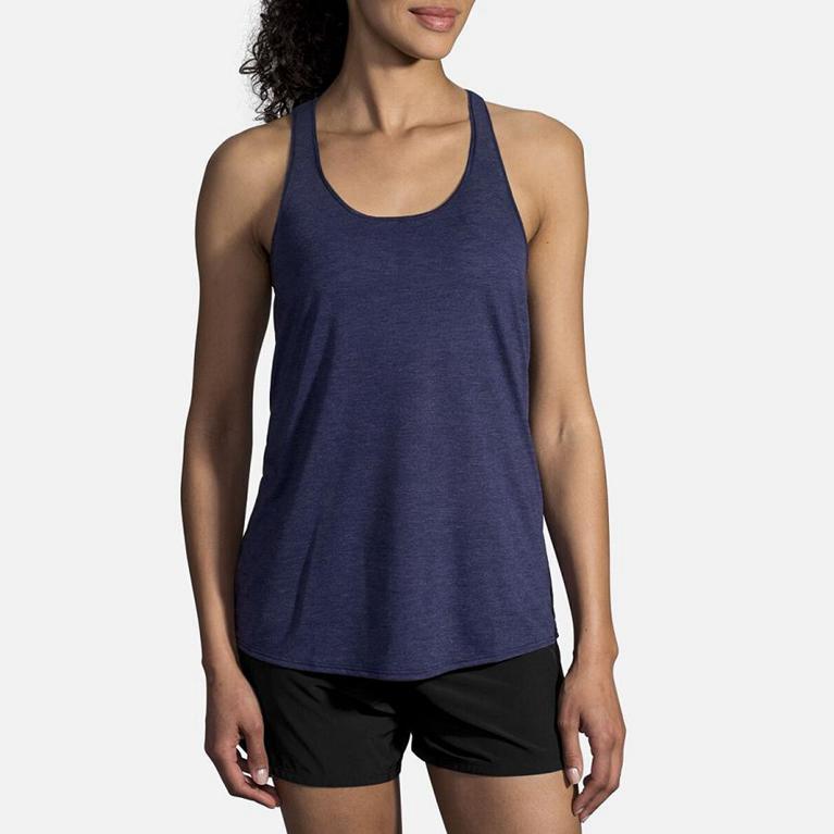 Brooks Distance Running Tank Top - Women's - Blue (34805-JLZE)